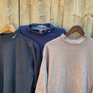 LOT OF 3 Vintage Nike Mockneck Sweaters M-L